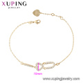 71808 Pulsera linda de precio especial de moda xuping con forma de corazón para niñas